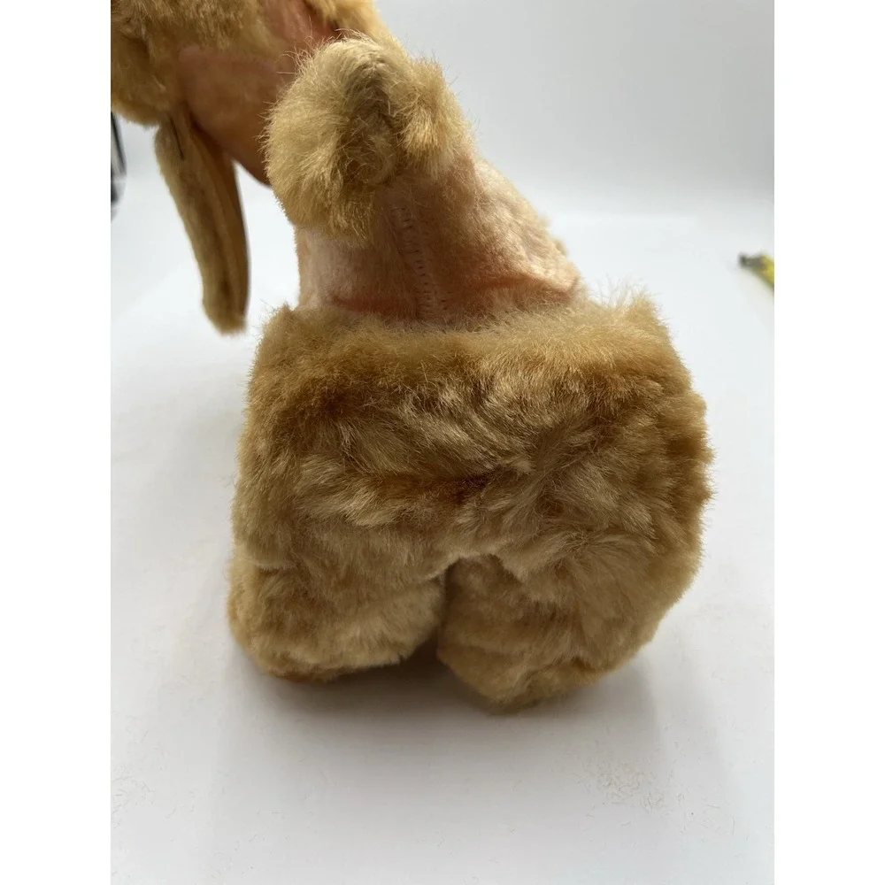 Vintage 1960s Japan Big Head Poodle Plush Dog Blue Eyes Red Tongue 14